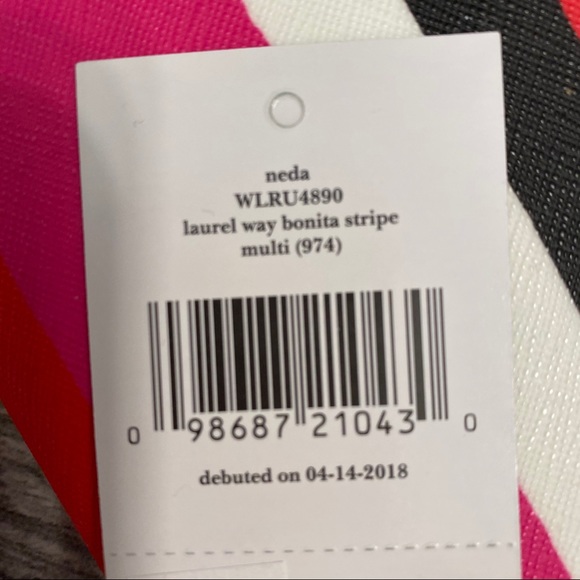 Kate Spade Neda Laurel Way Bonita Stripe Wallet - Picture 2 of 9